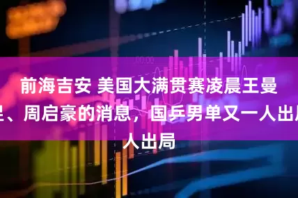 前海吉安 美国大满贯赛凌晨王曼昱、周启豪的消息，国乒男单又一人出局